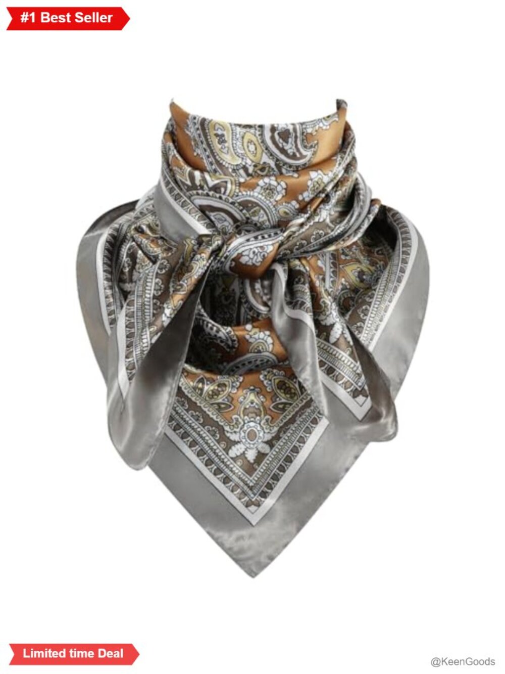 35 Inch Wild Rag Cowboy Scarf Silk Polyester Blend Large Neckerchief Western